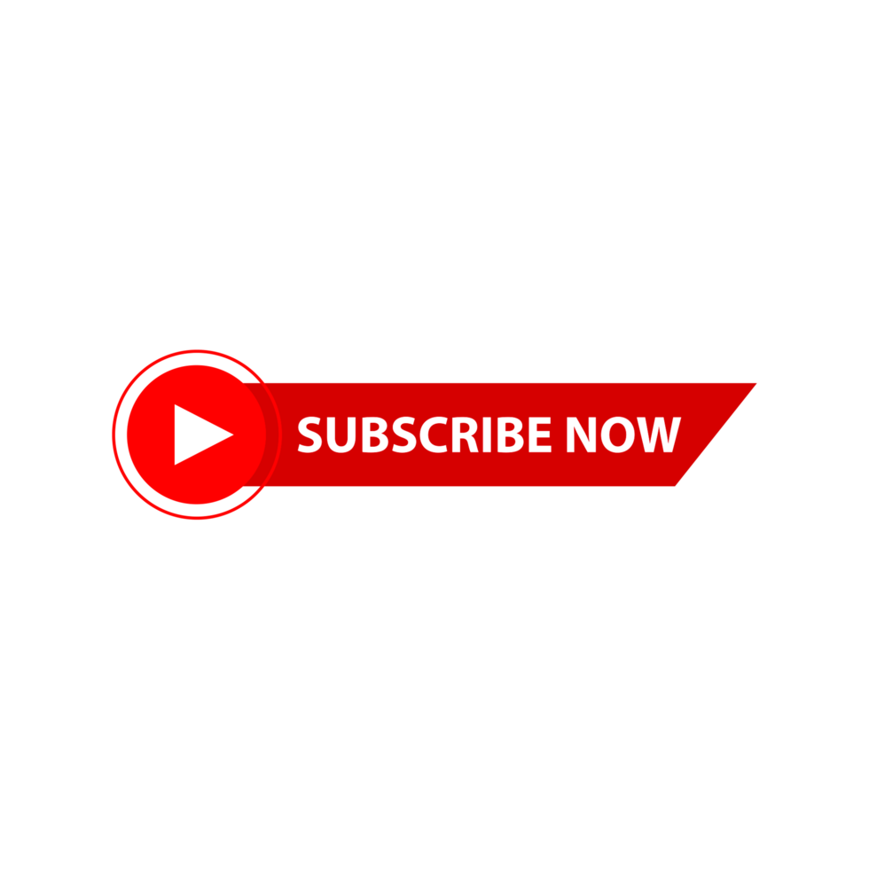 Subscribe Button Red PNG Transparent Background