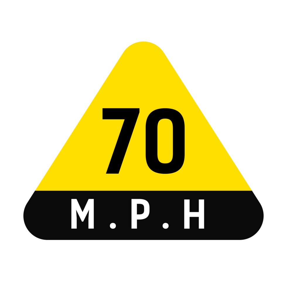 70 mph tecken png