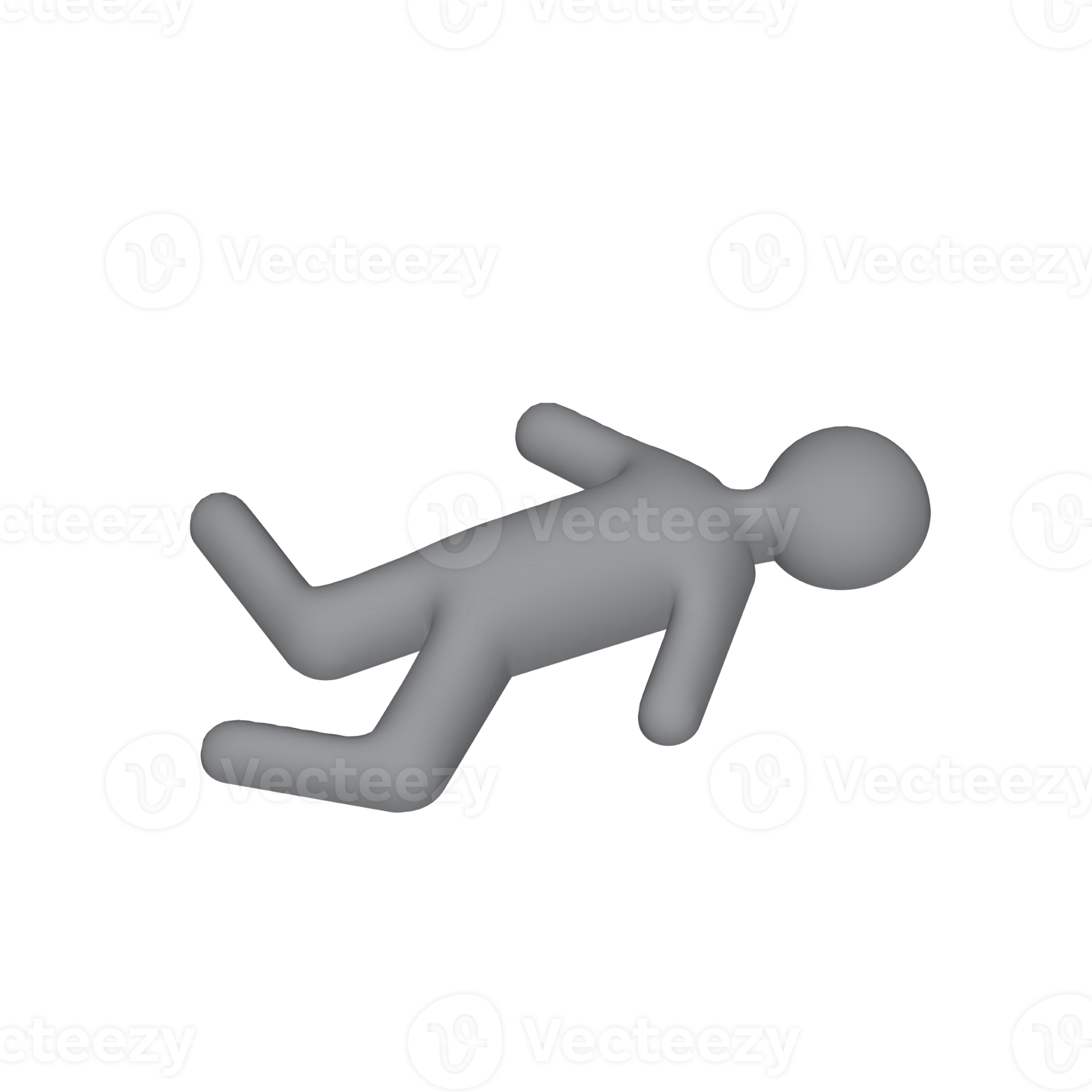 3d people fall face down illustration 16017241 PNG