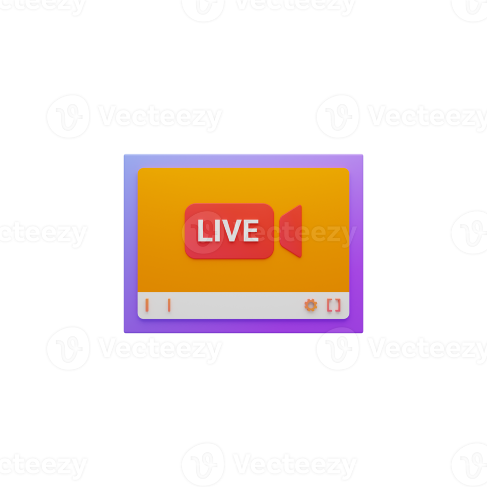 Live video on tablet screen 3d icon png