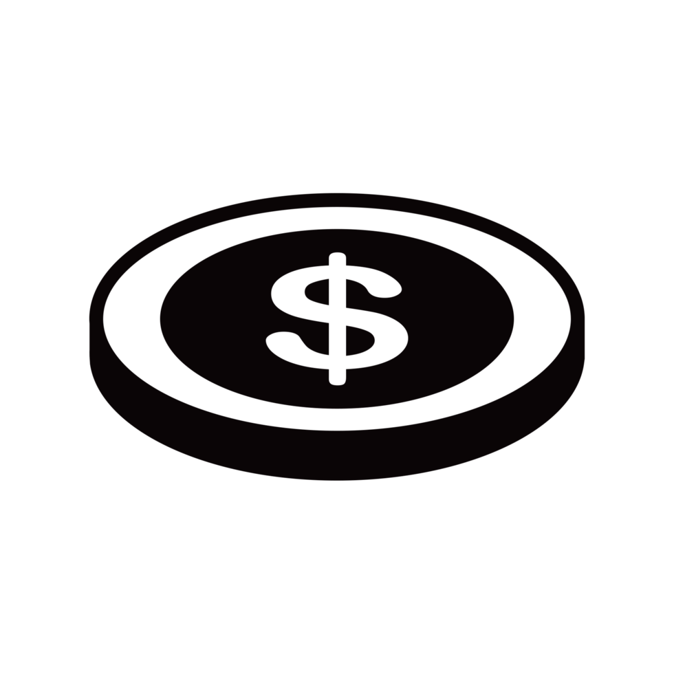 Dollar coin icon png