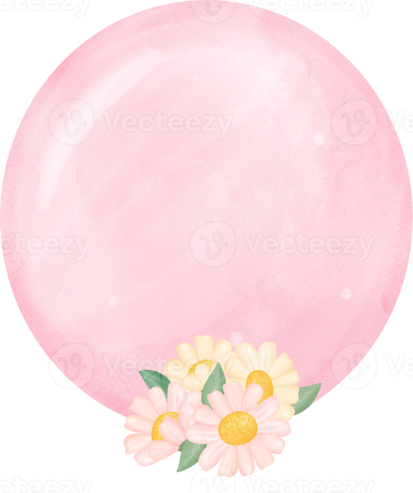 ilustración de acuarela de globos pastel rosa suave lindo png