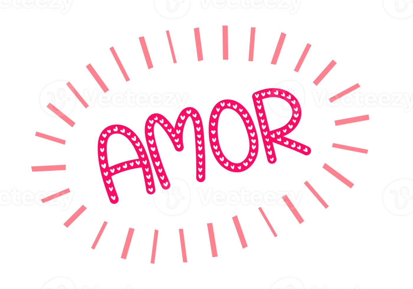 Love illustration word in Brazilian Portuguese. Translation - Love. png