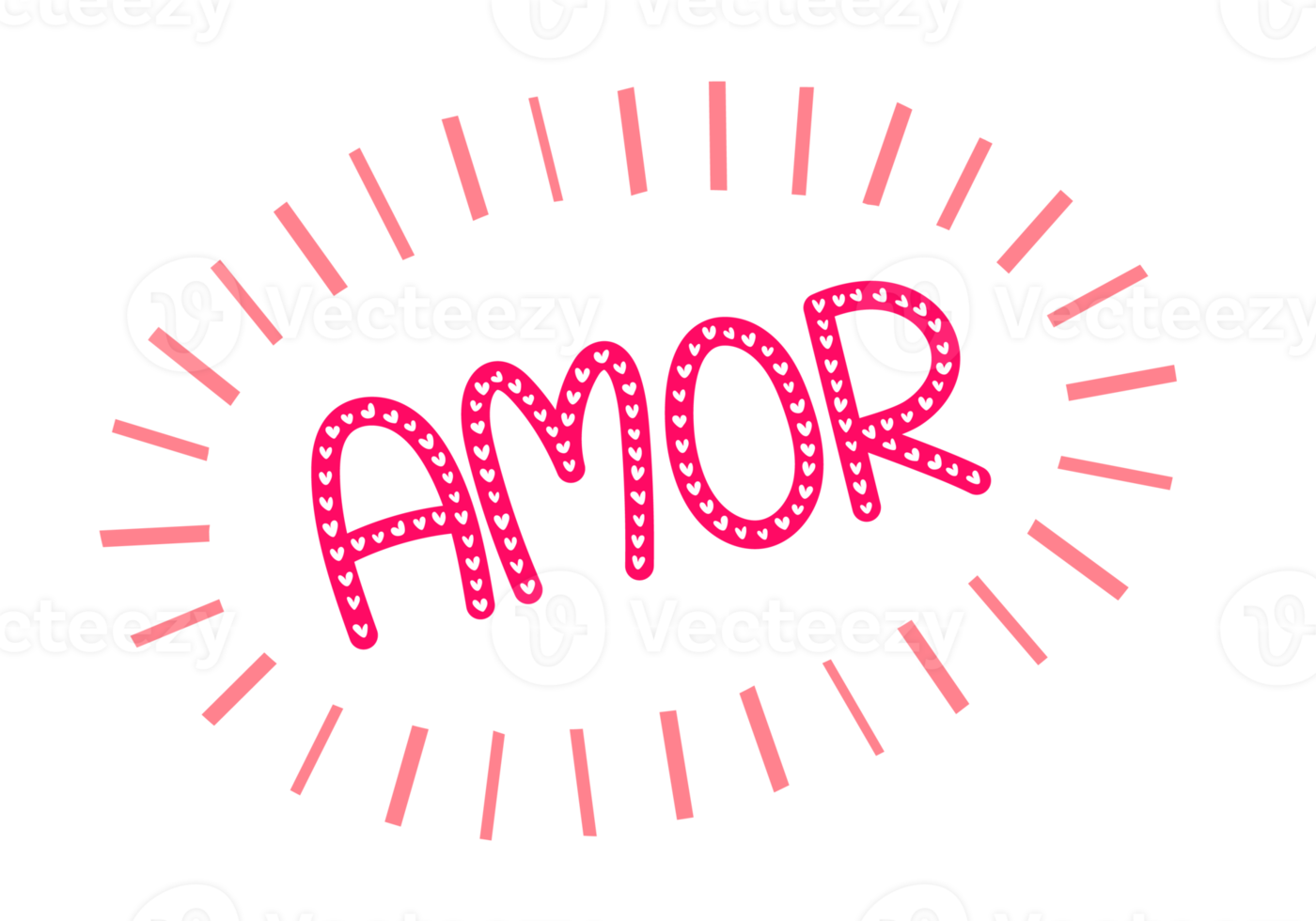 palabra de ilustración de amor en portugués brasileño. traducción - amor. png