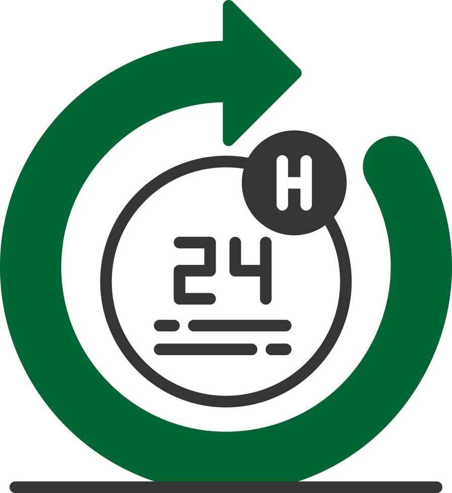 24 Hour Creative Icon Design vector
