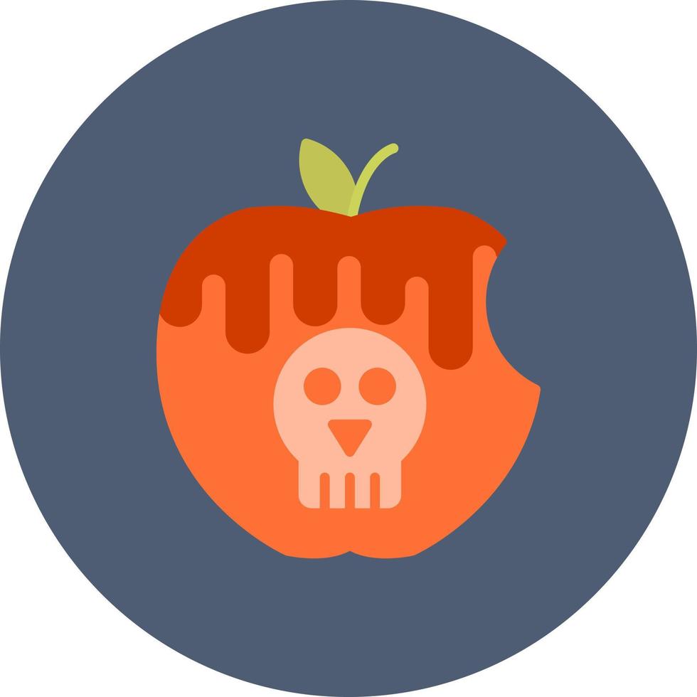 diseño de icono creativo de manzana envenenada vector