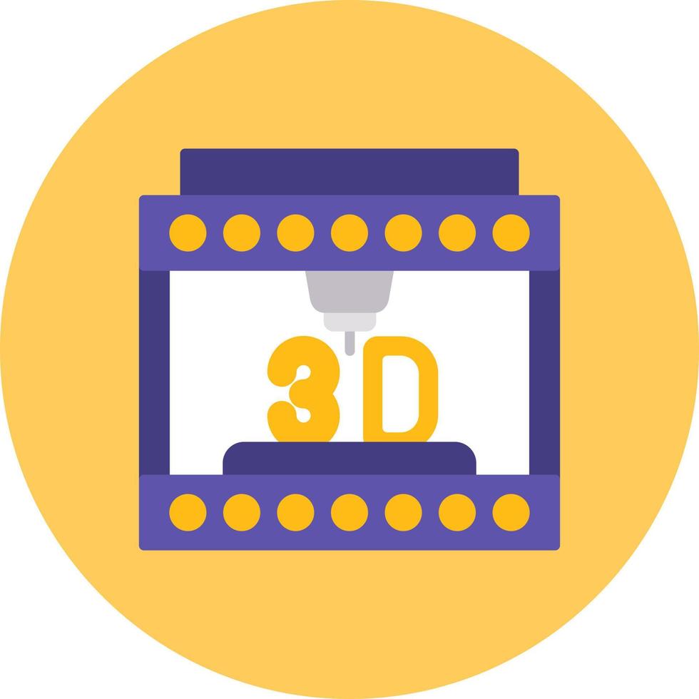 diseño de icono creativo de impresión 3d vector