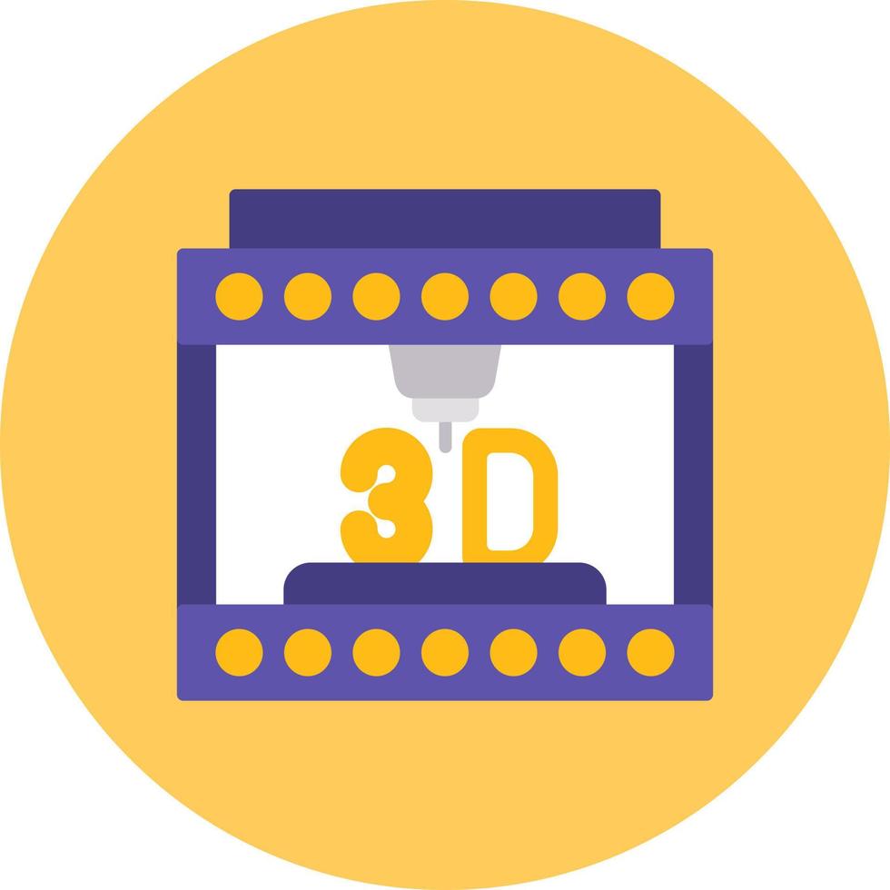 3d Printing Creative Icon Design vector