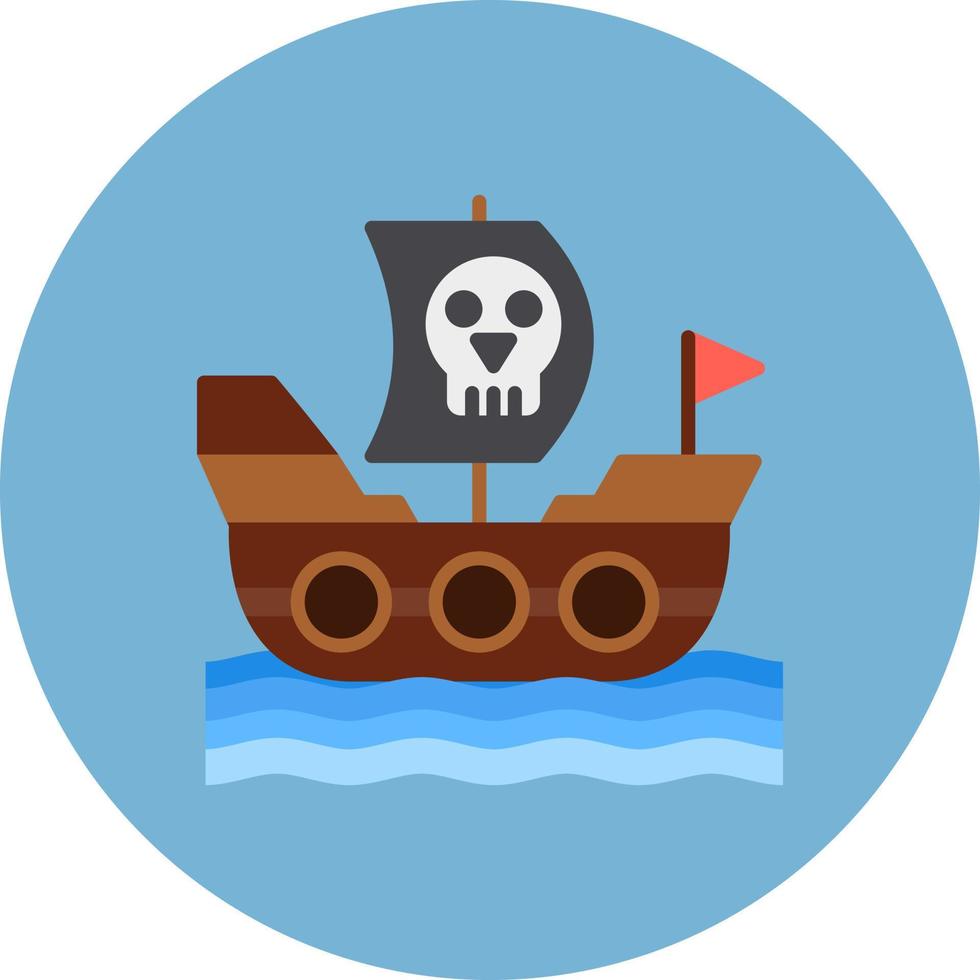 Pirate Ship Creative Icon Design vector