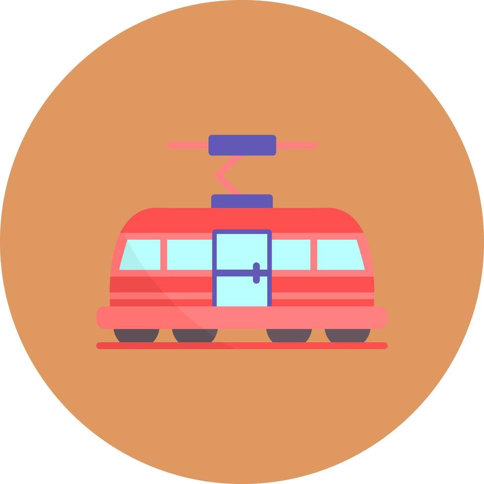 Tram Creative Icon Design vector