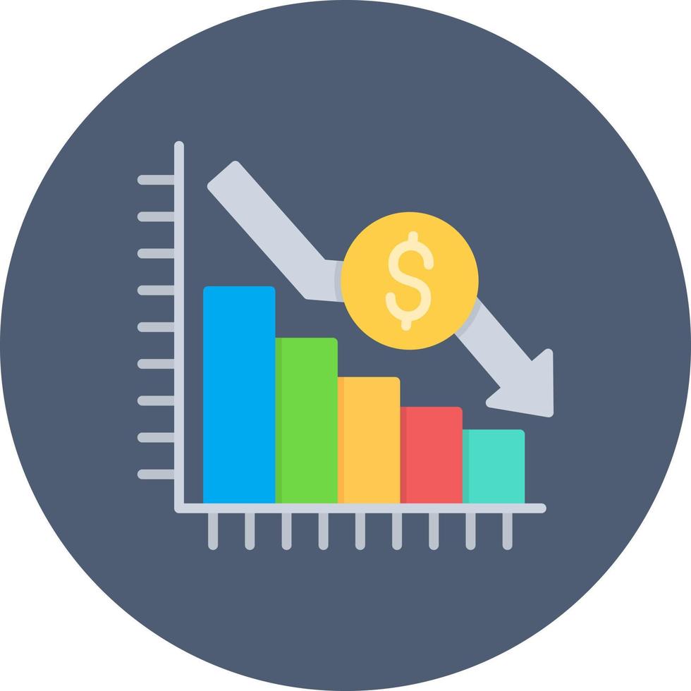 Bar Graph Creative Icon Design vector