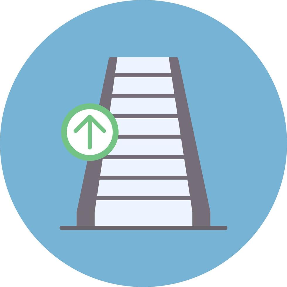 diseño de icono creativo de escalera mecánica vector