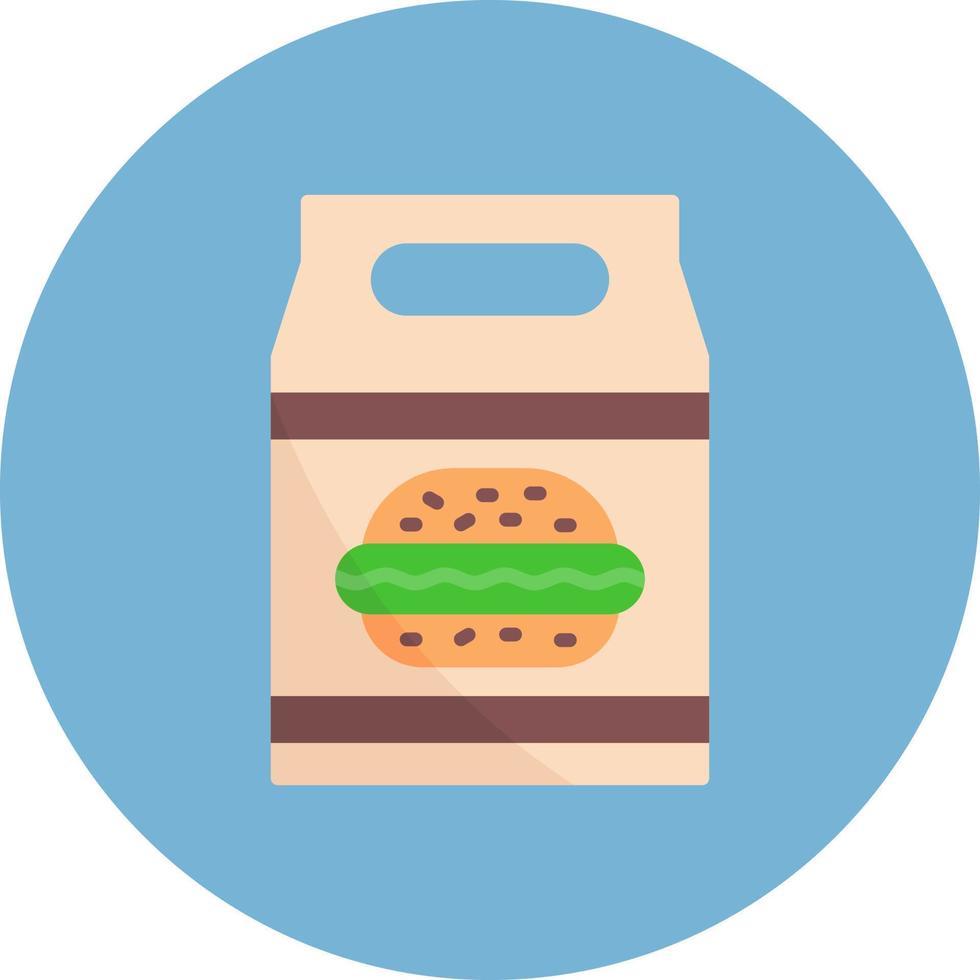 diseño de icono creativo de bolsa de almuerzo vector