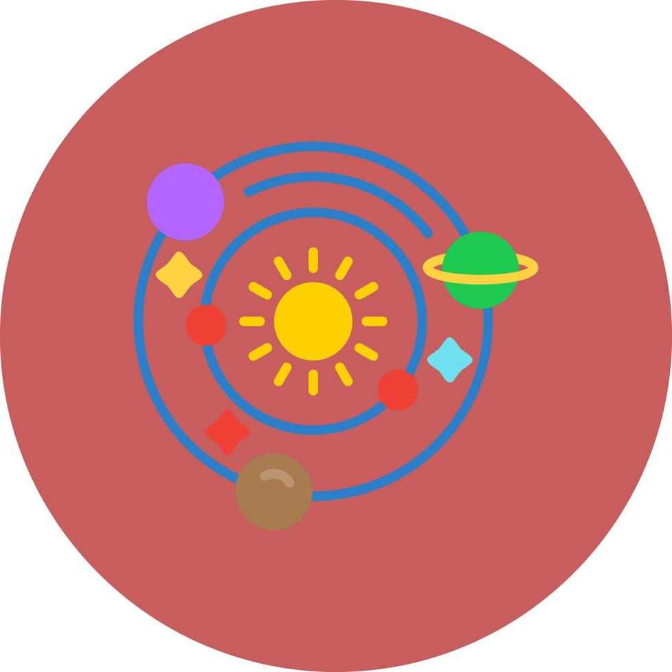 Solar System Creative Icon Design vector