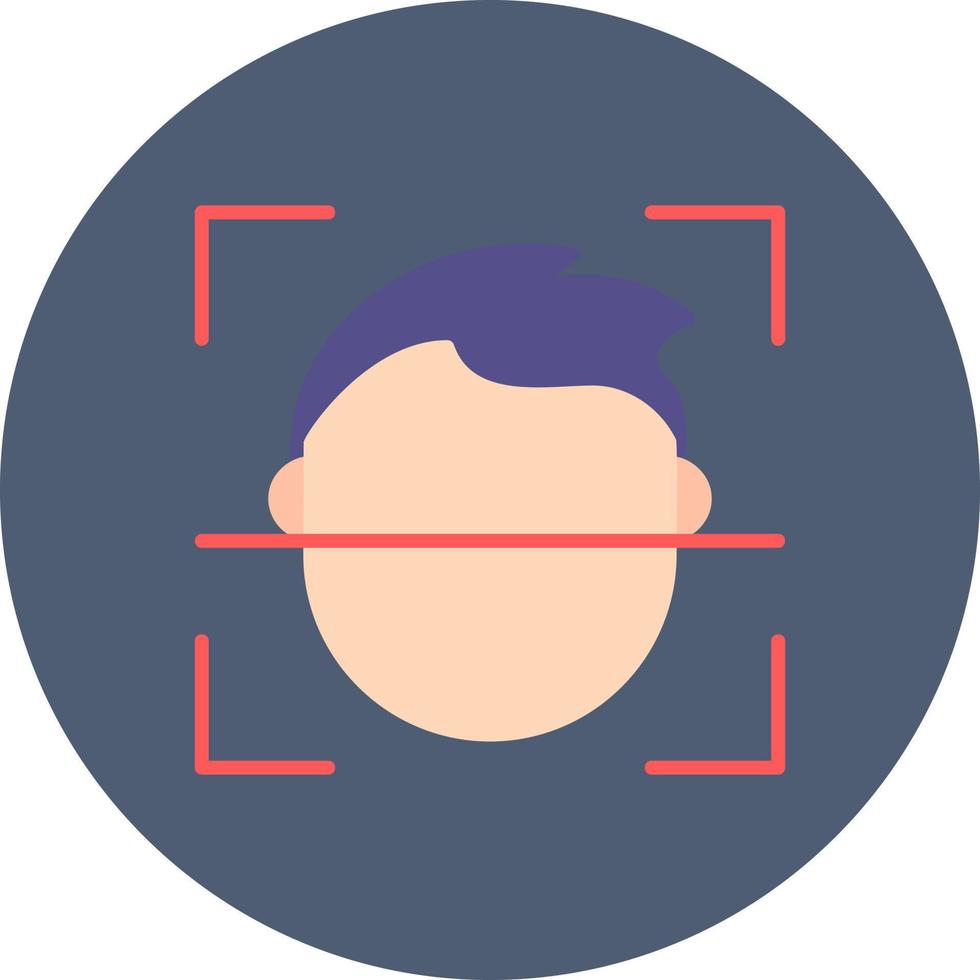 diseño de icono creativo de identificación facial vector