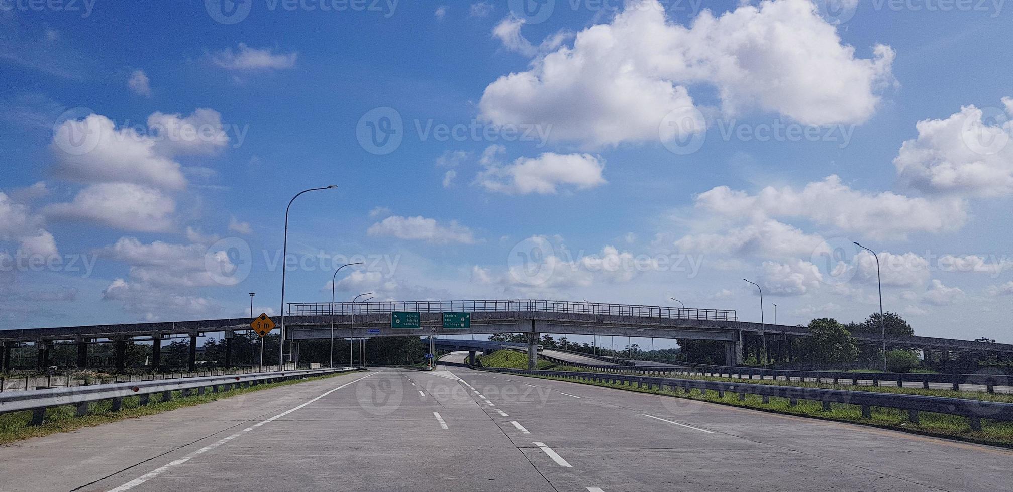 Indonesian toll road or highway, new government infrastructure project photo