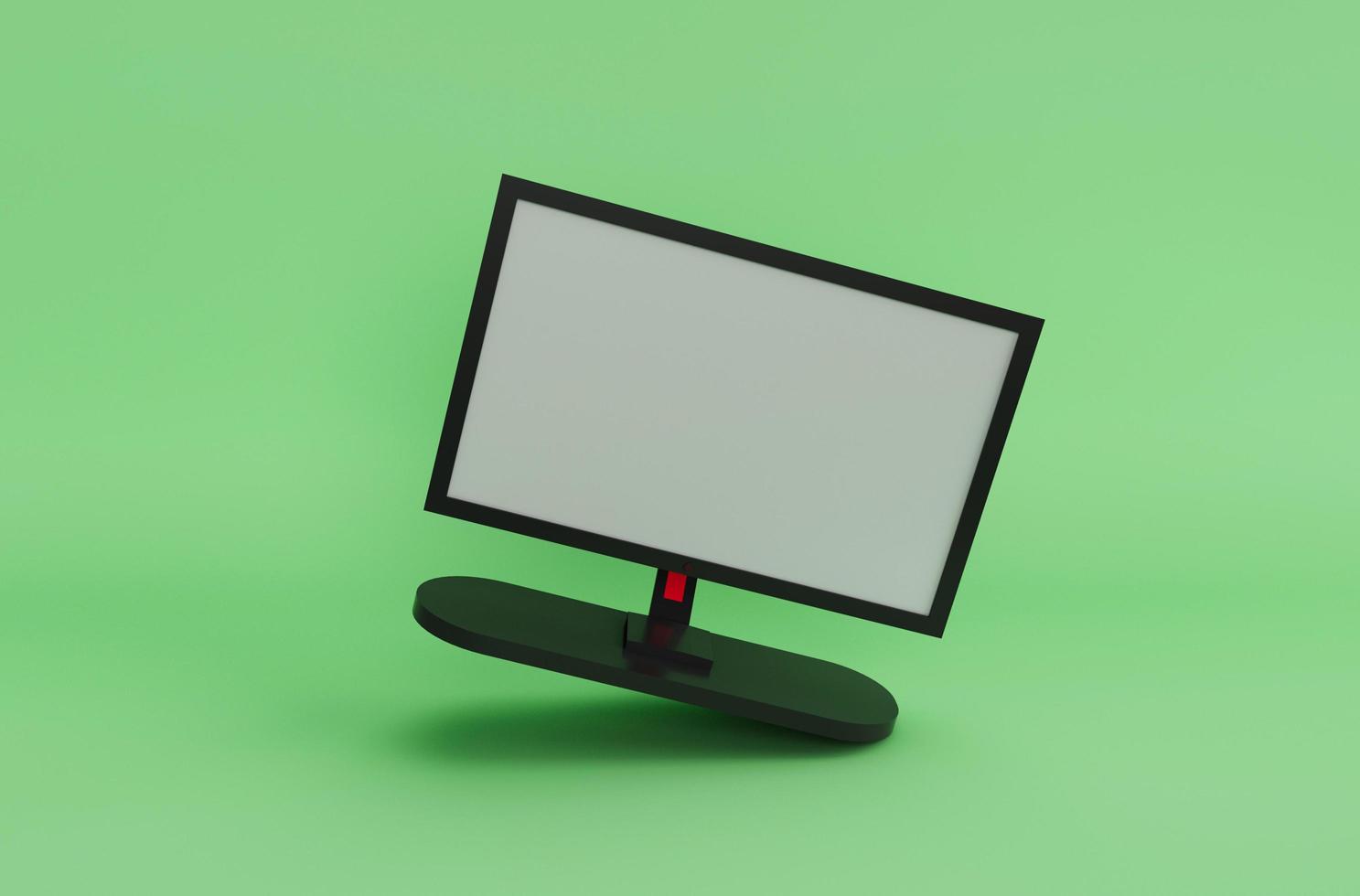 3d illustration rendering minimal computer monitor on Gossip background. photo