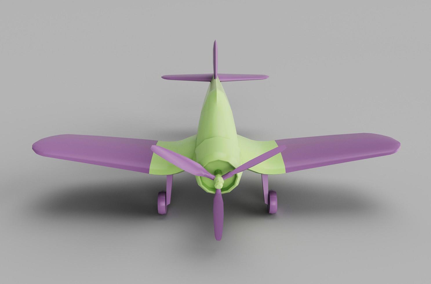 Ilustración 3d que representa un avión corsario mínimo sobre fondo blanco. foto