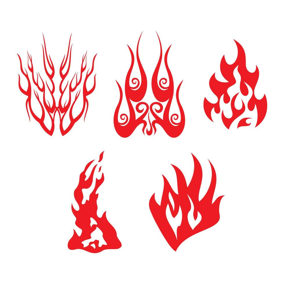 Tribal hotrod muscle car flame graphics for hoods, sides and motorbikes. Can be used as stickers, decals or tattoos too vector