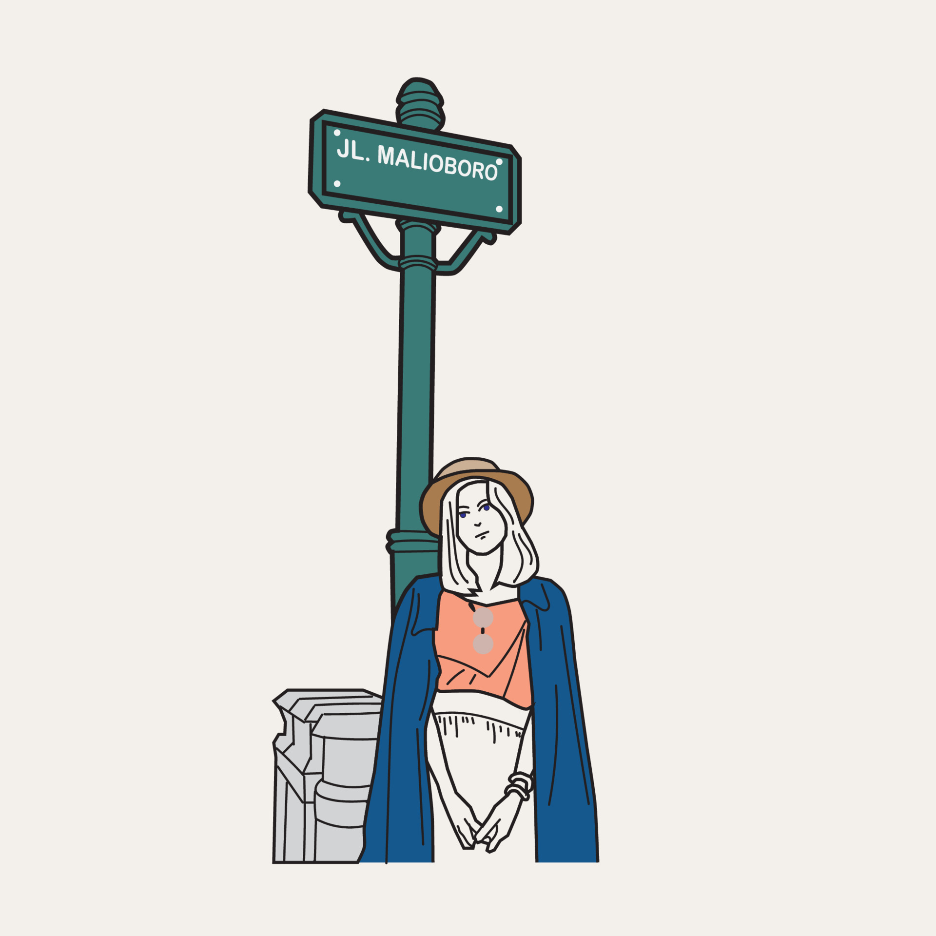 Illustration of tourists from Indonesia 16022730 Vector Art at Vecteezy