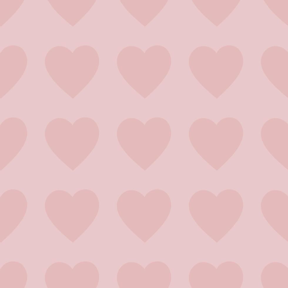 patrón transparente de vector con corazones sobre un fondo rosa