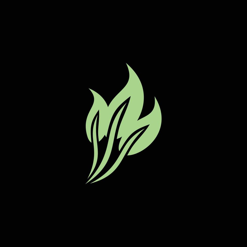 green leaf nature logo vector