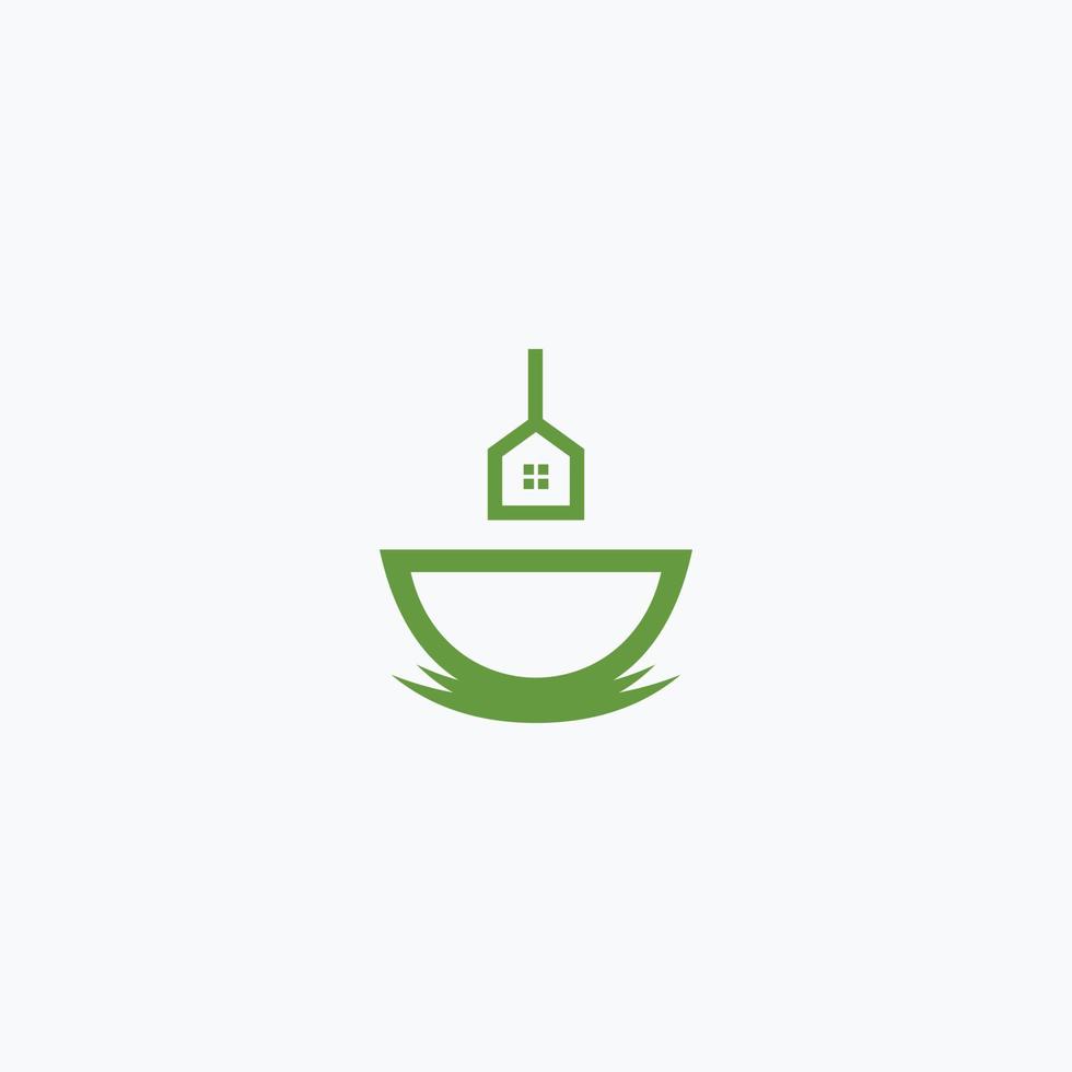 Abstract logo design of drinking tea at home vector