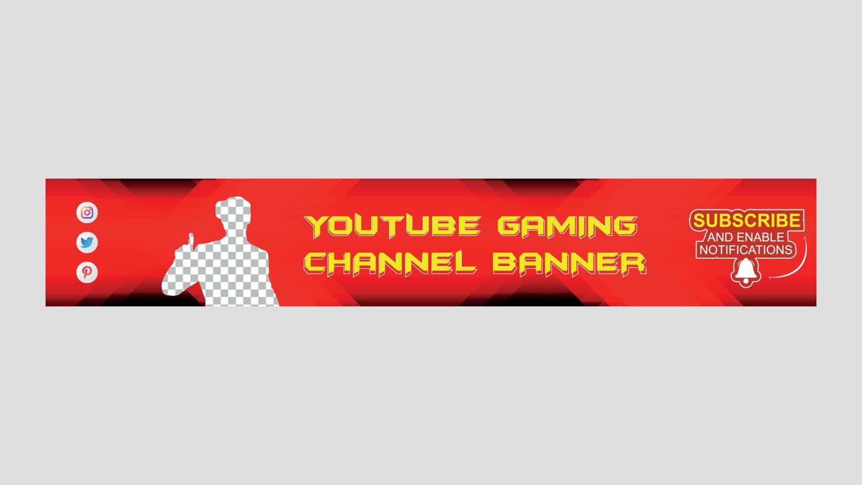 Creative YouTube banner template design vector