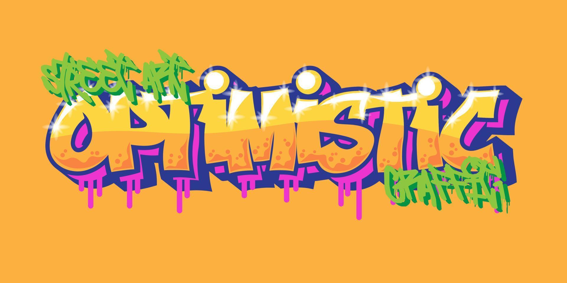 Street Art Graffiti Optimistic Motivation Quote vector