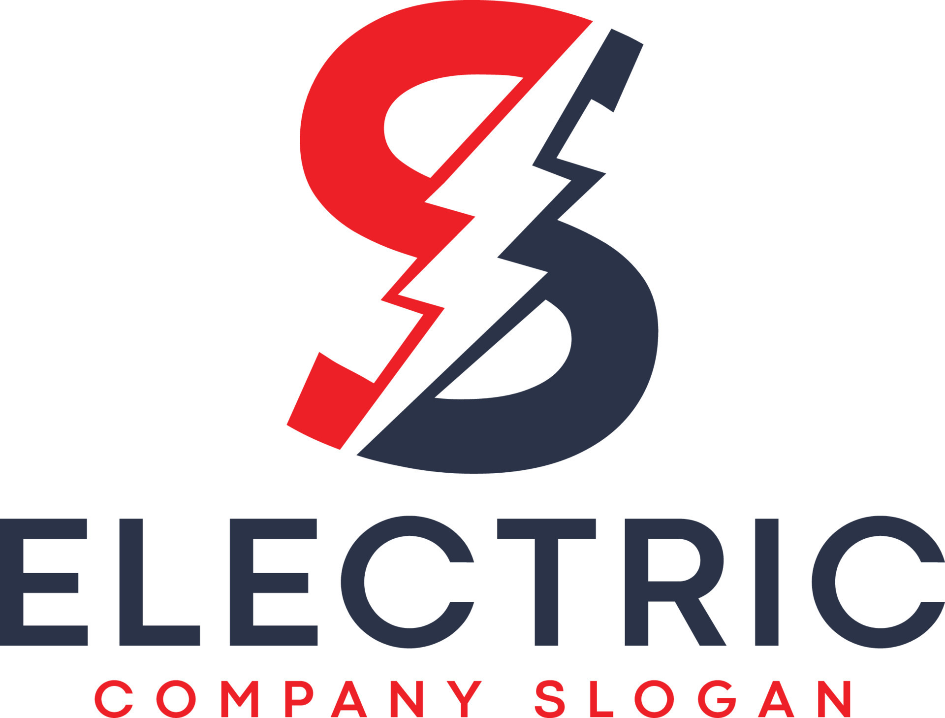 Letter S Lightning Electric Logo With Lighting Bolt 16023187 Vector Art ...