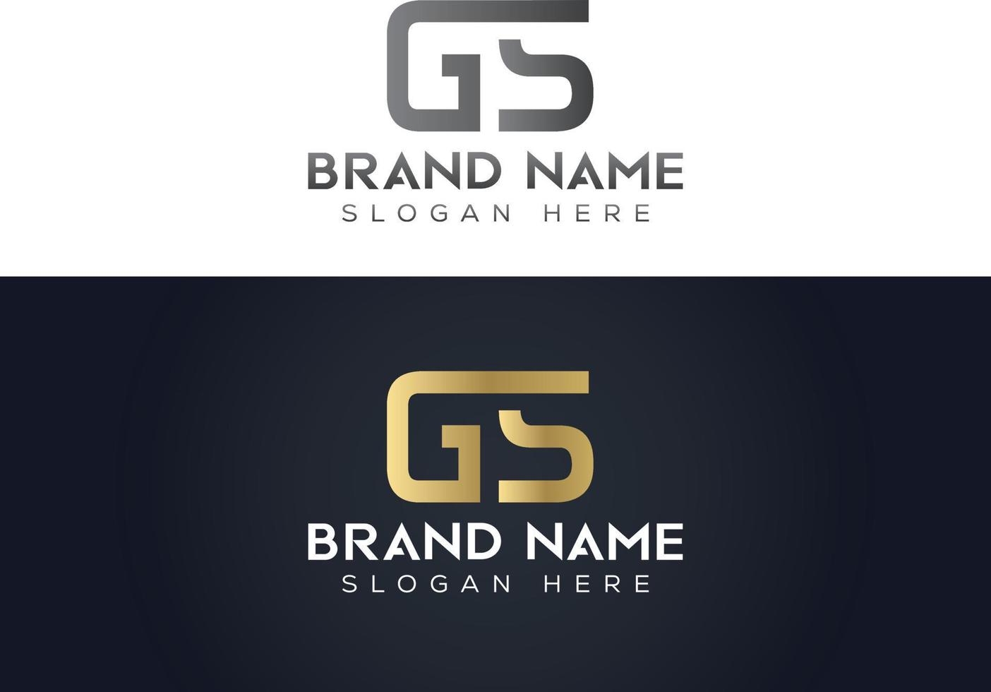 letra gs tipografía vector logo diseño