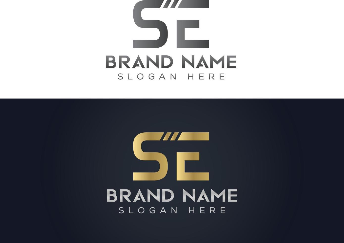 Letter S E typography vector logo design