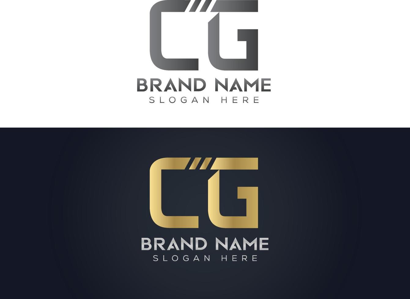 Letter C G typography vector logo design