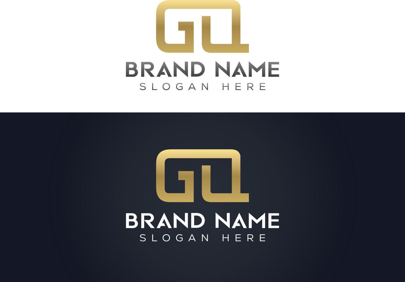 Letter G Q typography vector logo design