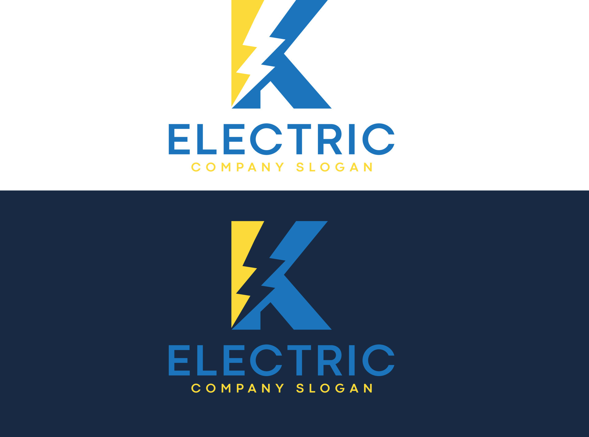 Letter K Lightning Electric Logo With Lighting Bolt 16023248 Vector Art