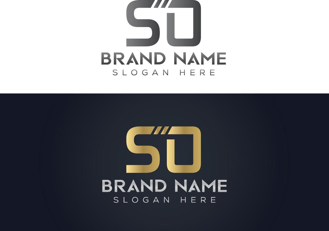 Letter S O typography vector logo design