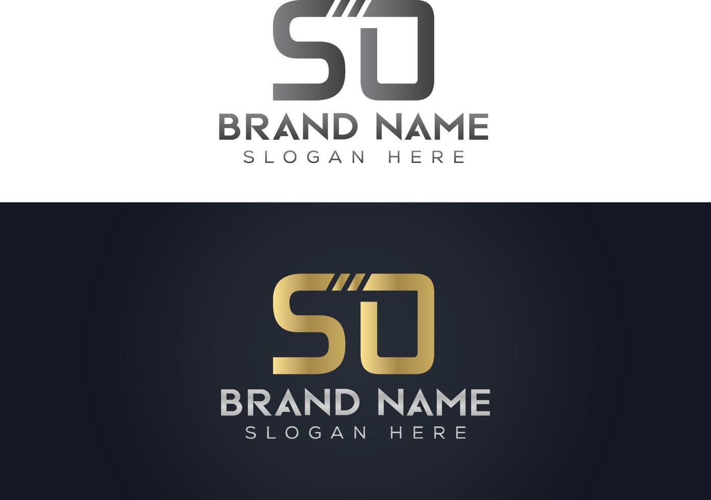 Letter S O typography vector logo design