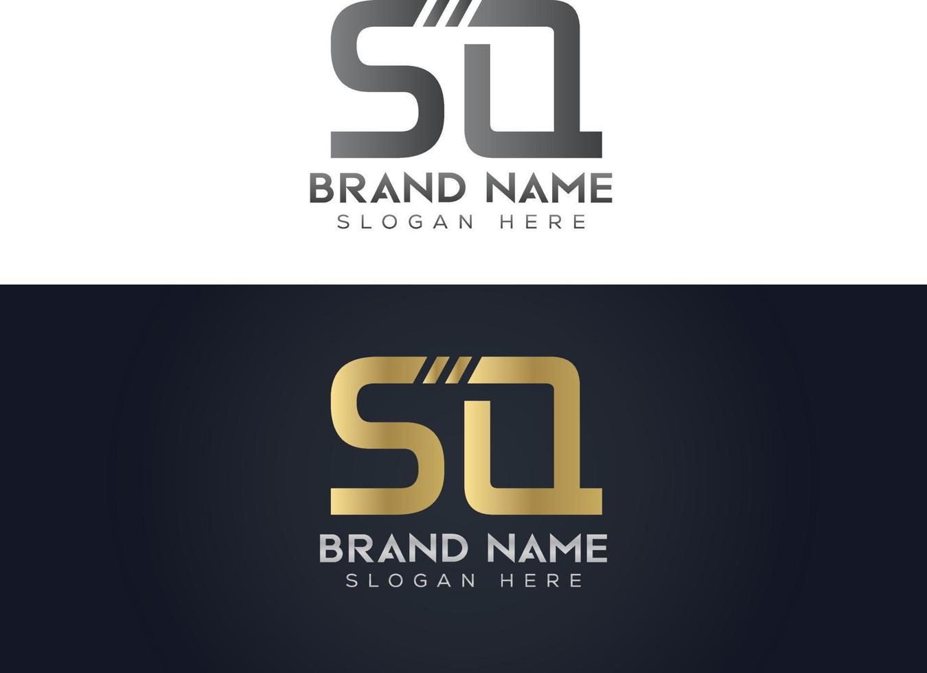 Letter S Q typography vector logo design