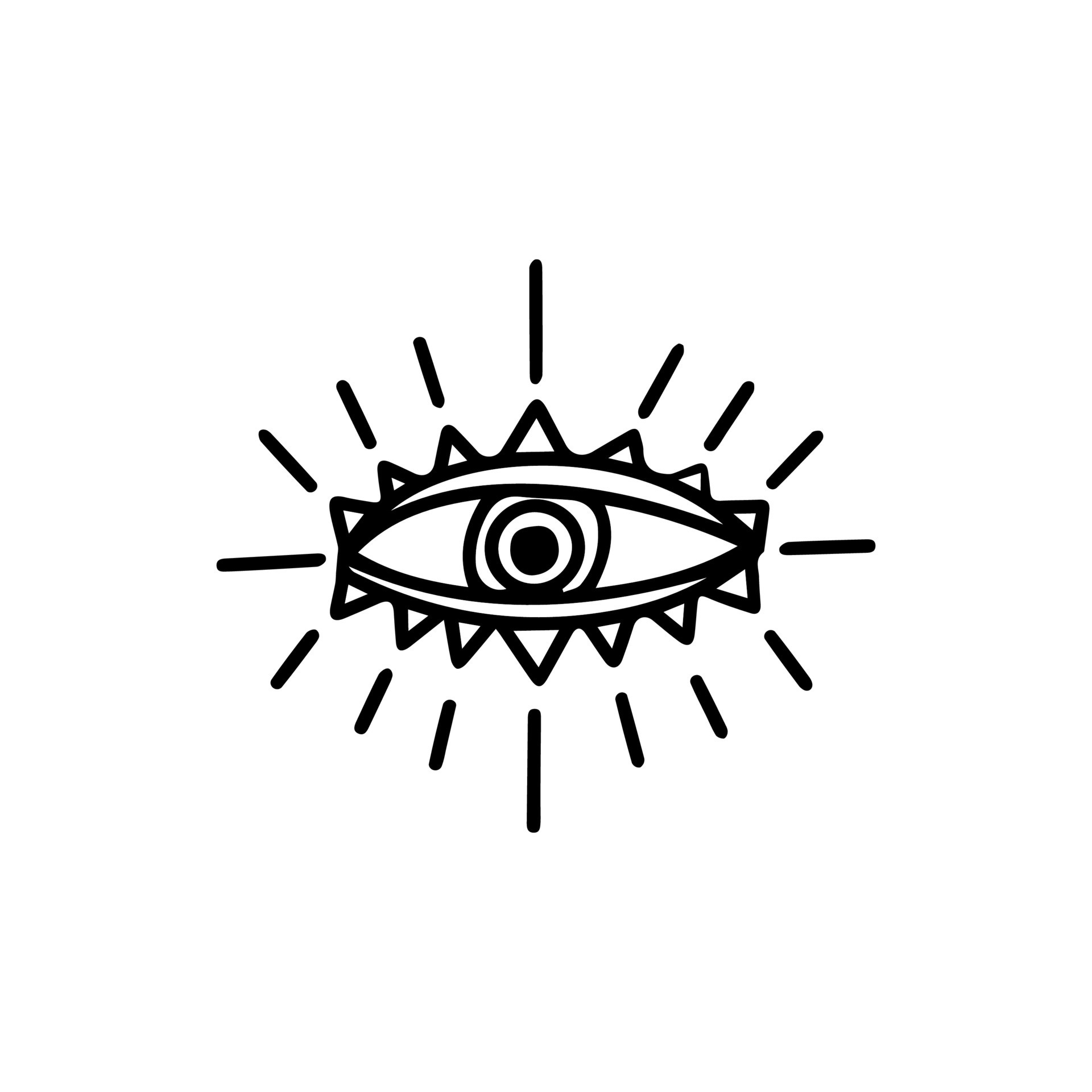 Third Eye. Icon black and white vector 16023578 Vector Art at Vecteezy
