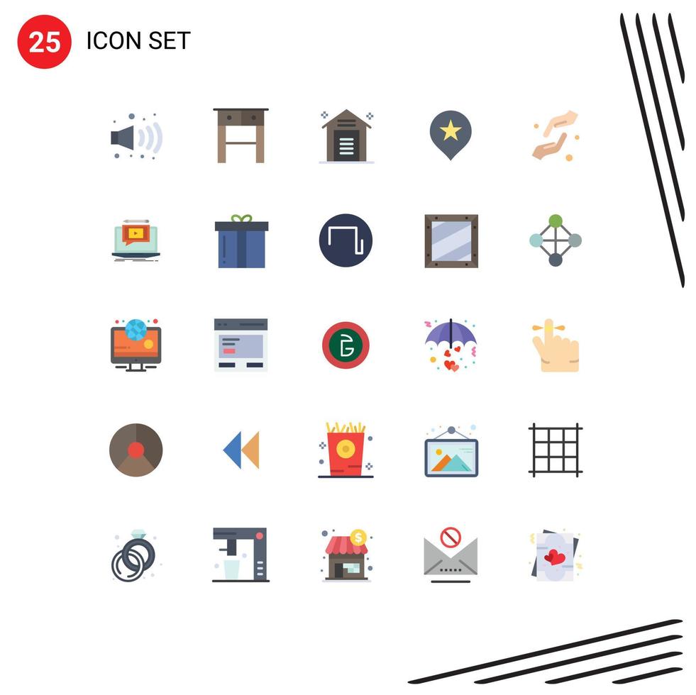 25 Creative Icons Modern Signs and Symbols of help faith storage care stare Editable Vector Design Elements