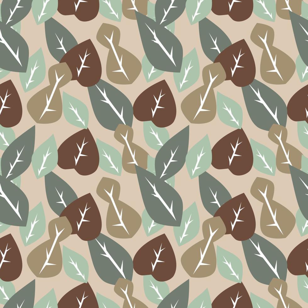 Seamless Colorful Leaves Pattern vector