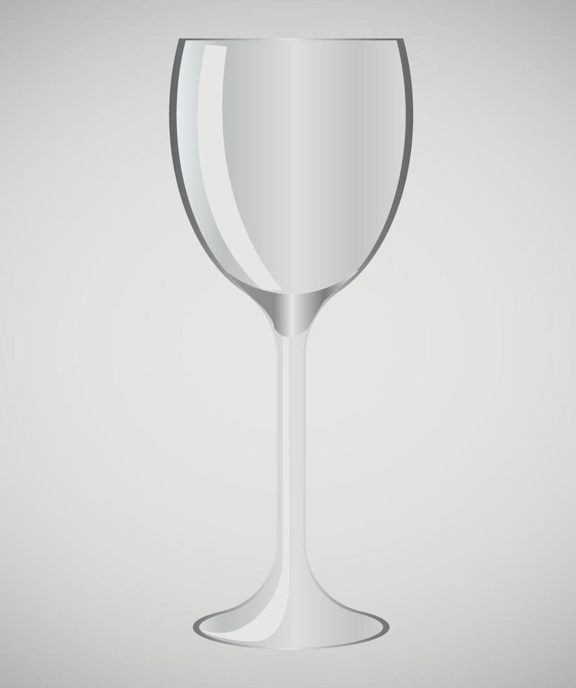 Realistic wine glass. Vector illustration.