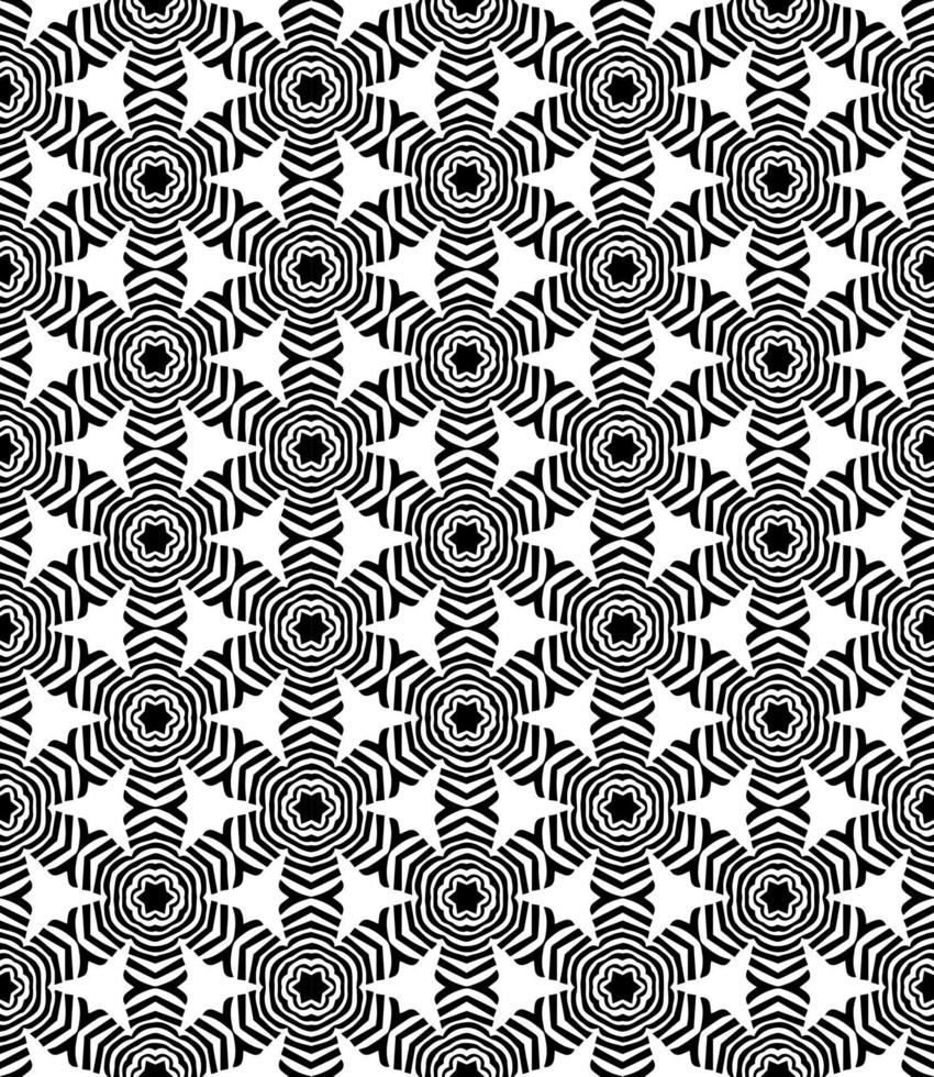 patrón abstracto sin costuras en blanco y negro. fondo y telón de fondo. diseño ornamental en escala de grises. vector