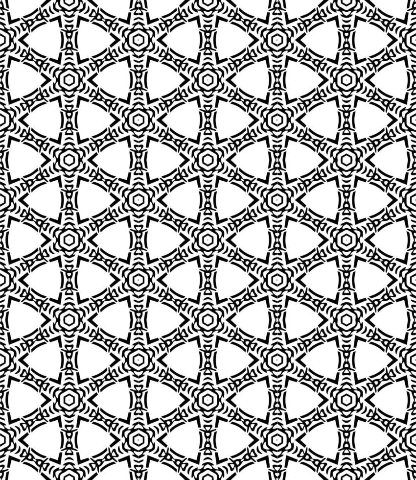 Black and white seamless abstract pattern. Background and backdrop. Grayscale ornamental design. vector