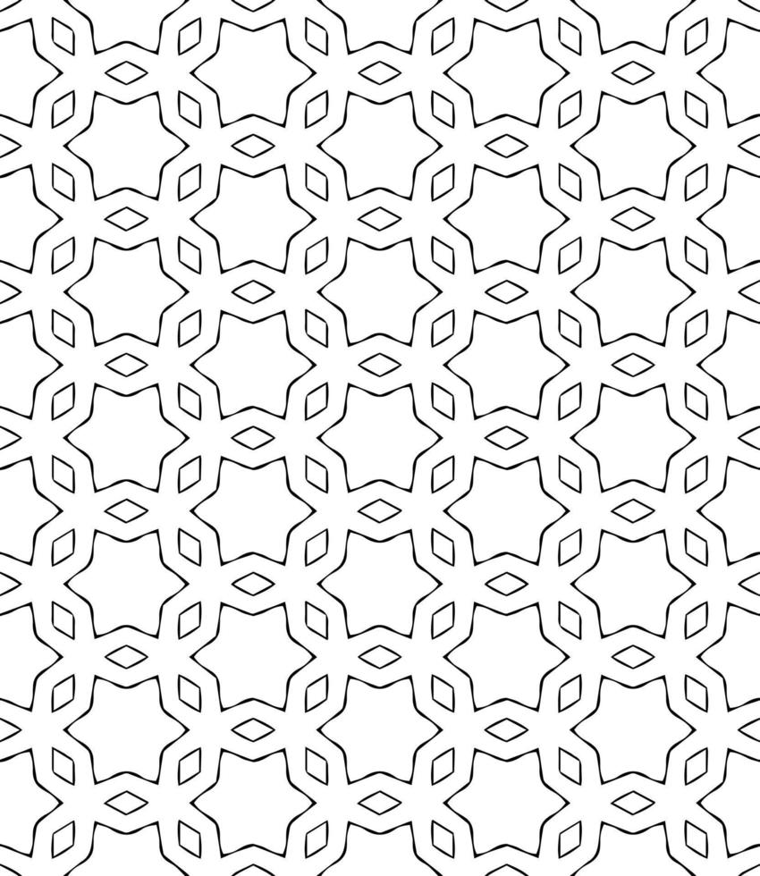 Black and white seamless abstract pattern. Background and backdrop. Grayscale ornamental design. vector