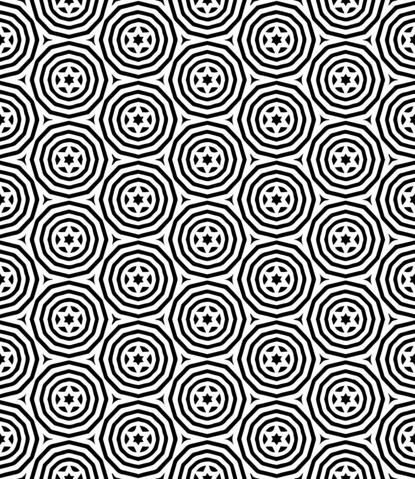 patrón abstracto sin costuras en blanco y negro. fondo y telón de fondo. diseño ornamental en escala de grises. vector