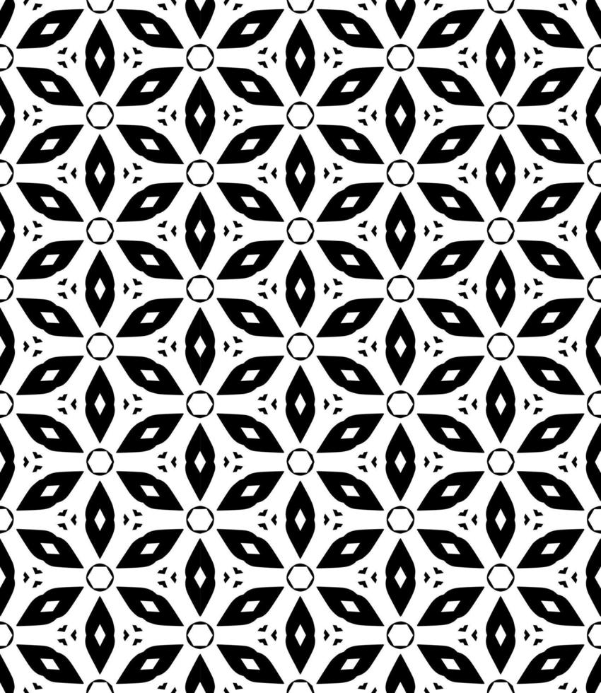 Black and white seamless abstract pattern. Background and backdrop. Grayscale ornamental design. vector