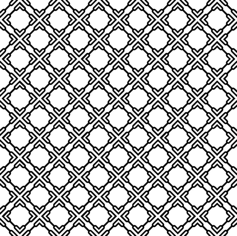 Black and white seamless pattern texture. Greyscale ornamental graphic design. Mosaic ornaments. Pattern template. vector