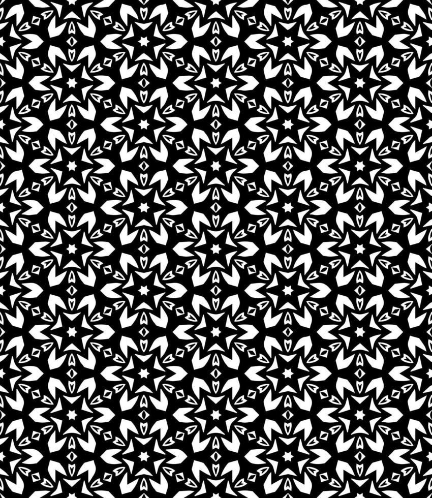 Black and white seamless abstract pattern. Background and backdrop. Grayscale ornamental design. vector