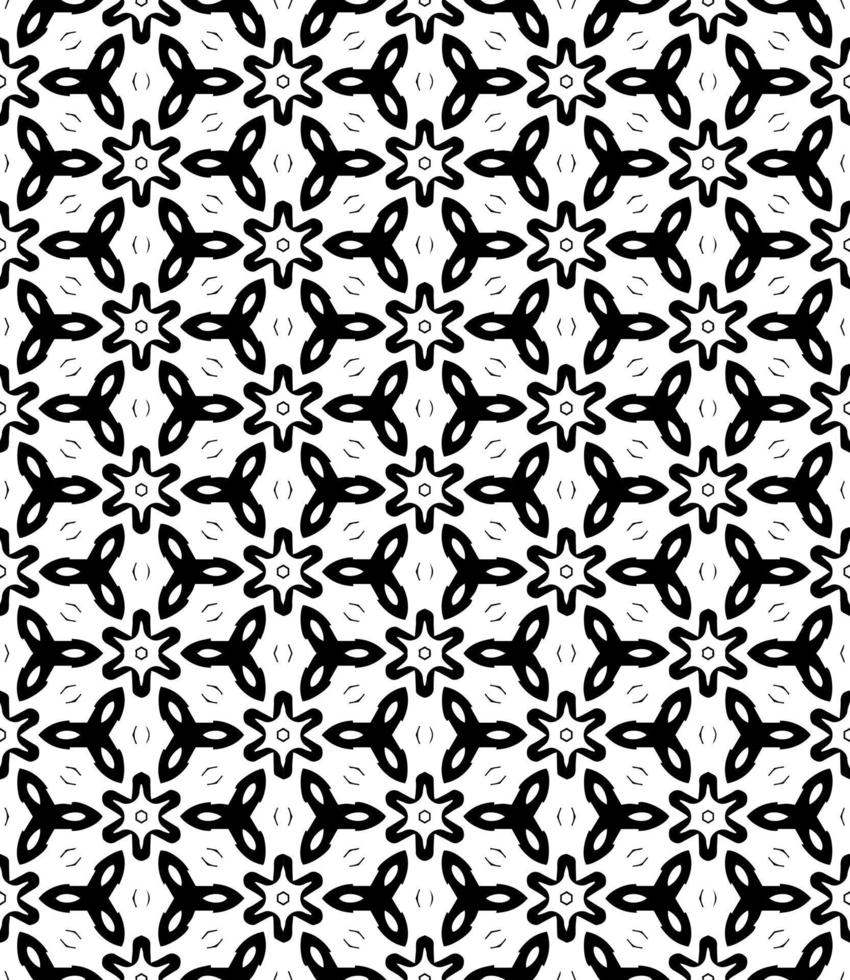 patrón abstracto sin costuras en blanco y negro. fondo y telón de fondo. diseño ornamental en escala de grises. vector